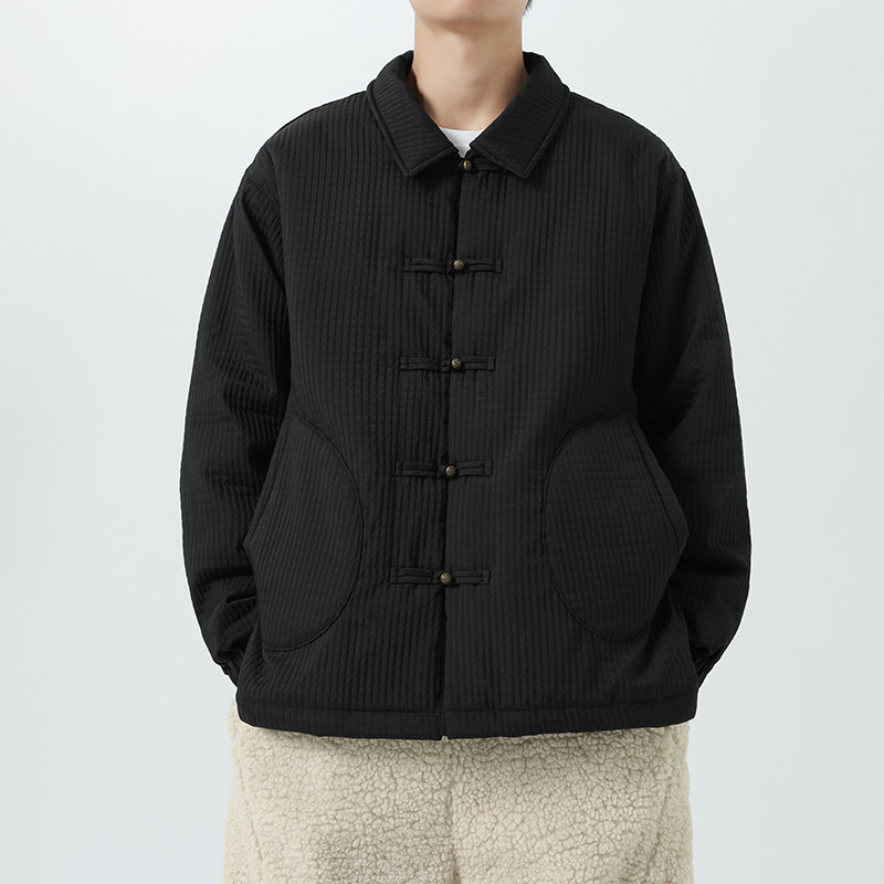 冬季太极服日系加大码加棉厚中式风棉衣外套JK71P130,男装棉衣,电商B375