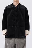24秋冬汉服立领大码日系丝光绒宽松唐装风夹克JK68P110，男装夹克，电商B375