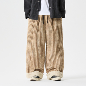25年新中式宽松加绒加厚保暖复古风汉服休闲裤 K214 P95图片