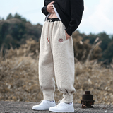 冬季古风中式宽松风羊羔毛加绒厚唐装搭配休闲裤K121P70，男装民族服装，电商B375