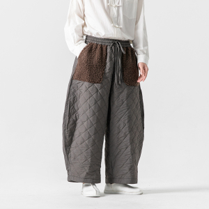 冬季宽松太极裤汉服唐装加棉加绒风休闲棉裤 K194 P85图片