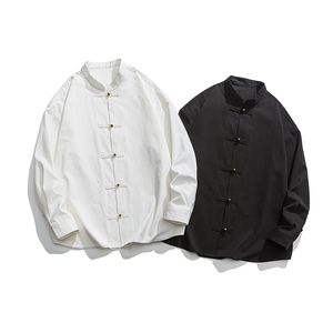 秋新中式唐装纯棉中式布扣结婚礼服中式风衬衫 JK42 P75图片