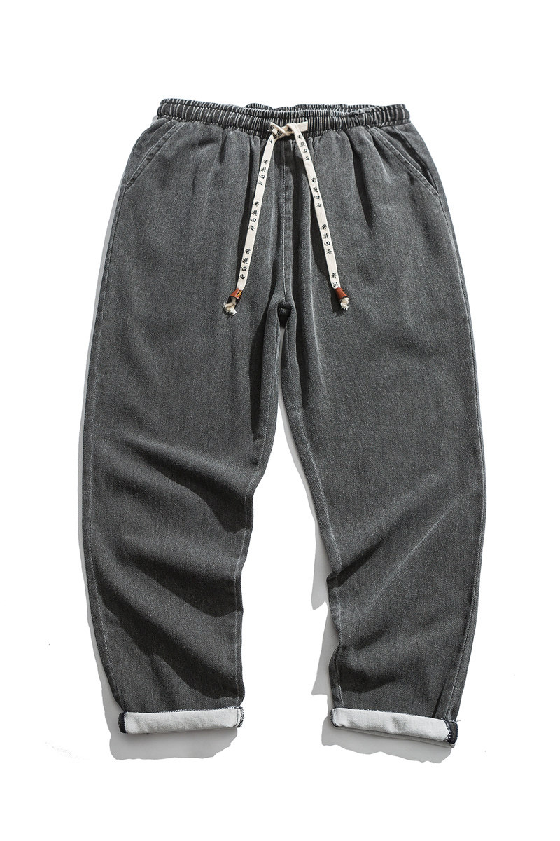 秋风直筒大裤筒日系新中式汉服唐装搭配牛仔裤K169P75,男装牛仔裤,电商B375