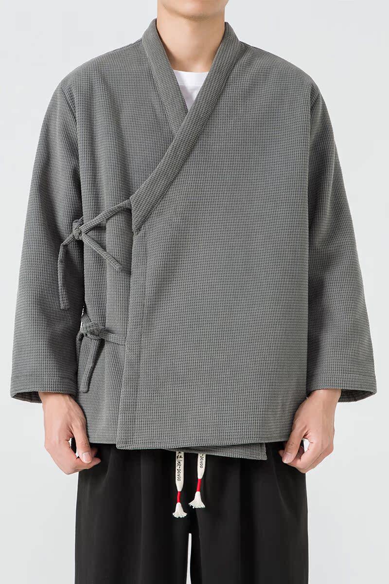 冬装复古打底道袍加绒加厚和尚服风唐装夹克JK53P120,男装T恤,电商B375