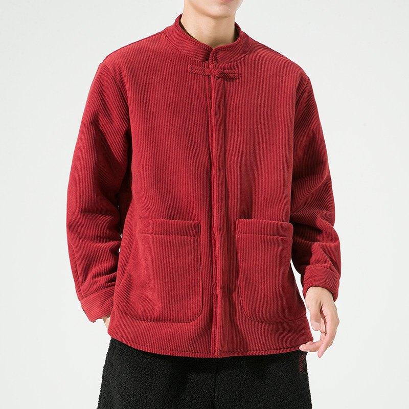 24年宽松加大码厚加绒布扣棉服风打底棉衣 JK37 P100图片
