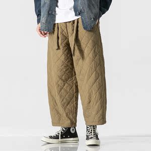 冬古风复古夹棉厚中式休闲裤汉服唐装搭配风棉裤 K172 P85图片