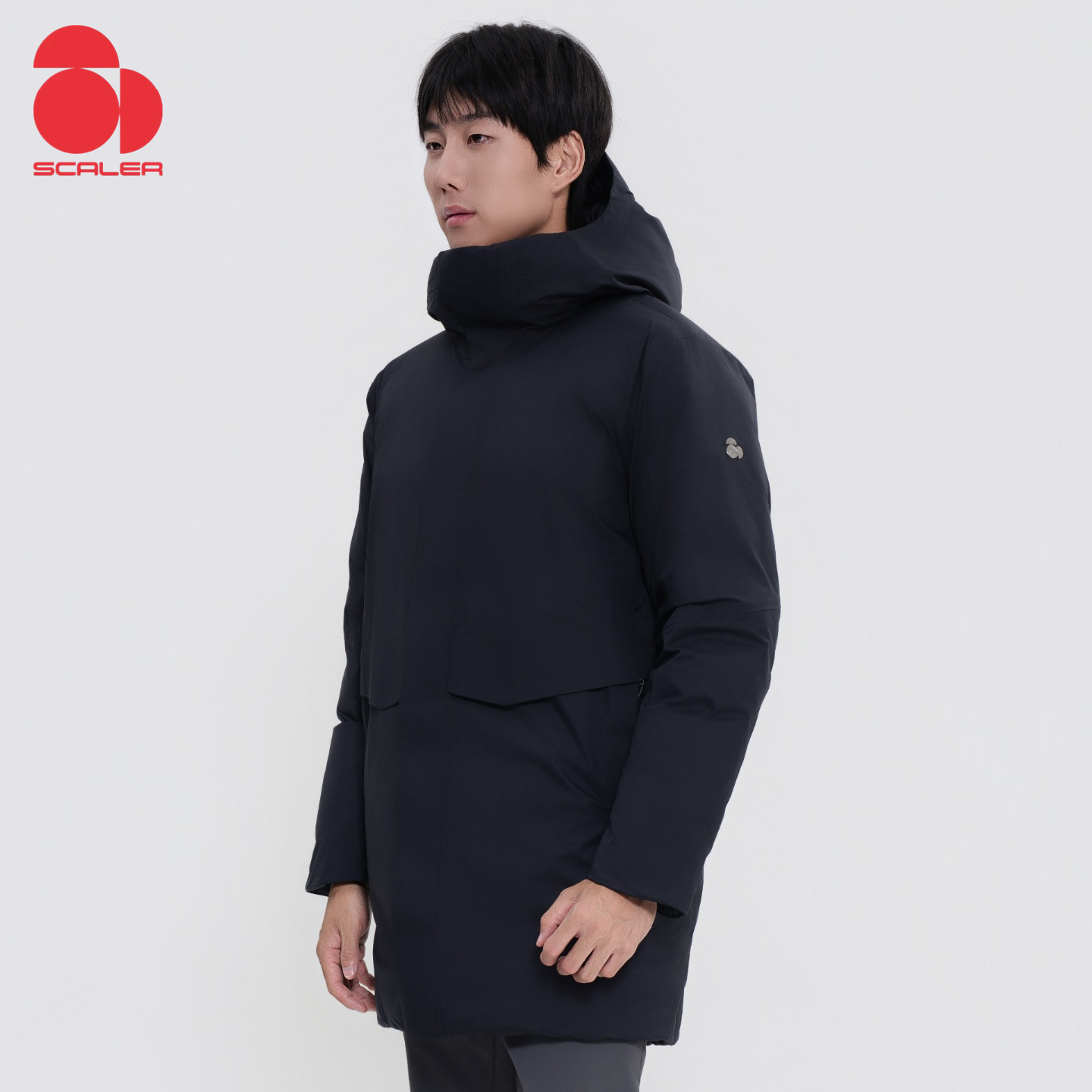 SCALER思凯乐户外2025秋冬男款防风雨派克鹅绒服中长款保暖羽绒服