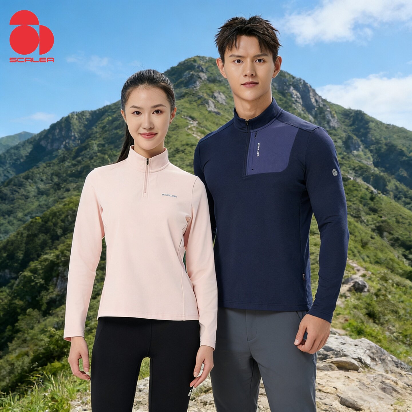 思凯乐户外26春夏新款男女款长袖T恤衫立领速干弹力打底F4606323