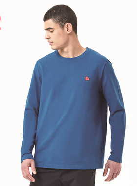 SCALER思凯乐户外春夏男士长袖功能T恤新疆棉休闲打底衫F4212307