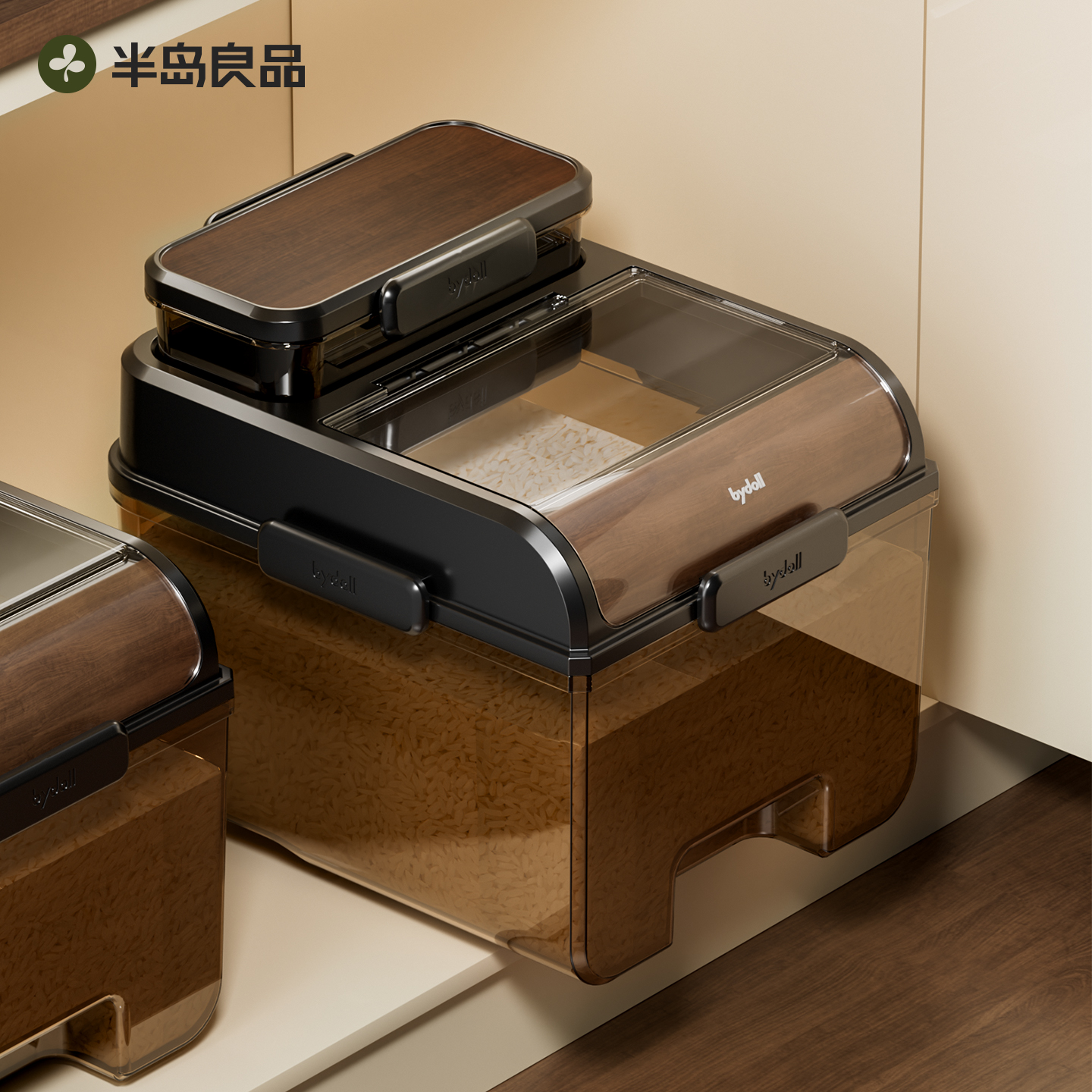 2025新款装米桶家用防虫防潮密封米缸大米收纳盒米箱避光桶储物罐