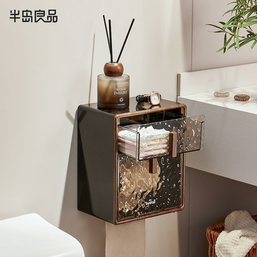 卫生间厕纸盒厕所纸巾盒抽纸盒卫生纸置物架卷纸防水免打孔壁挂式