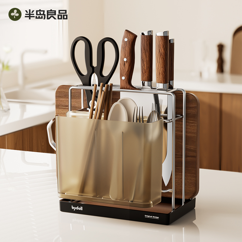 厨房刀架刀具菜板筷子一体收纳架