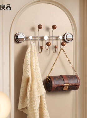 吸盘门后挂钩免打孔衣服强力承重入户门收纳架卧室墙壁置物挂衣钩