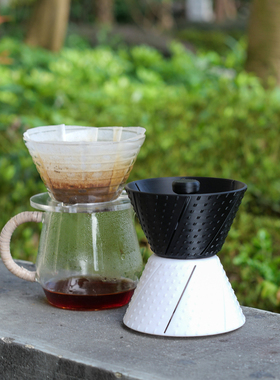手冲咖啡滤杯压纸器April2.0丹麦四月蛋糕滤纸玻璃平底蛋糕滤杯托