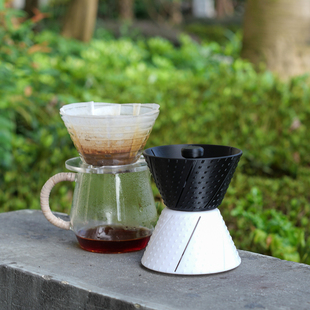 手冲咖啡滤杯压纸器April2.0丹麦四月蛋糕滤纸玻璃平底蛋糕滤杯托