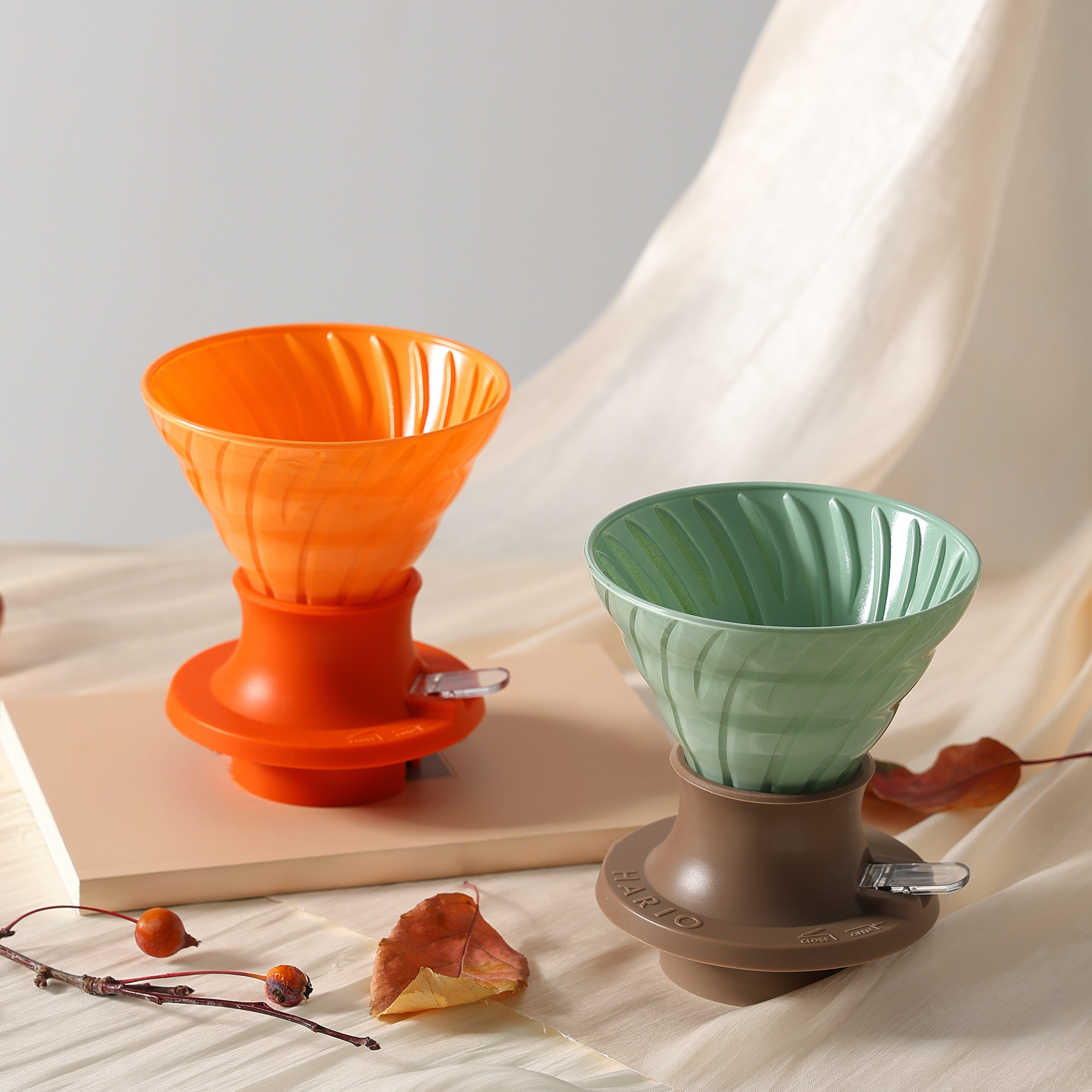 HARIO V60马卡龙玻璃聪明杯手冲滤杯底座带开关浸泡式咖啡器具图片