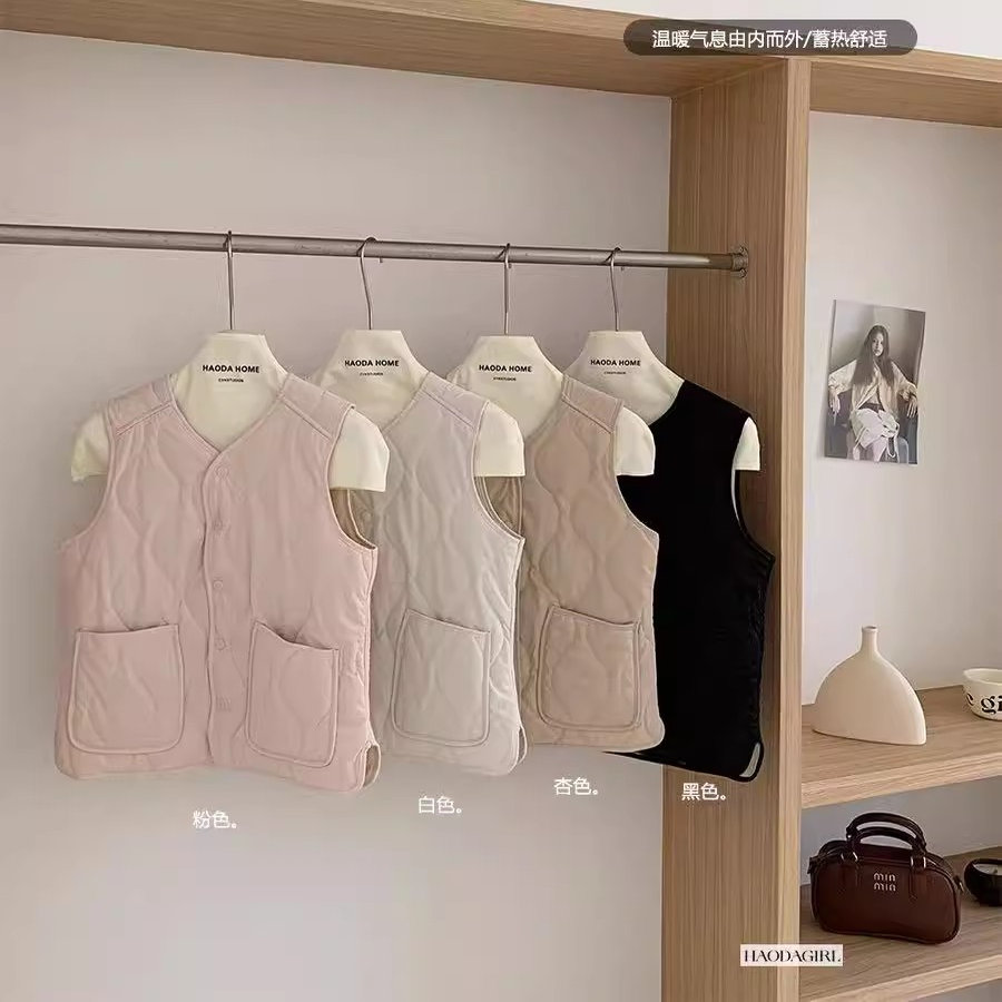 VK定制 韩版高定绵羊毛时尚马甲C950