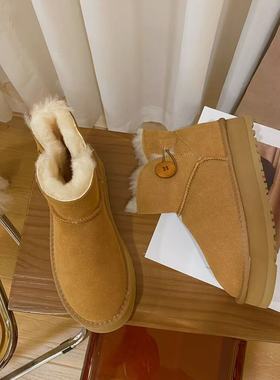 VK定制 韩版时尚真皮羊毛保暖雪地靴女3352