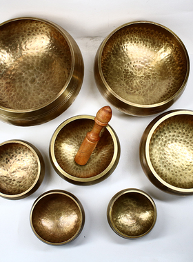 静心尼泊尔手工摆件颂钵拉萨发货