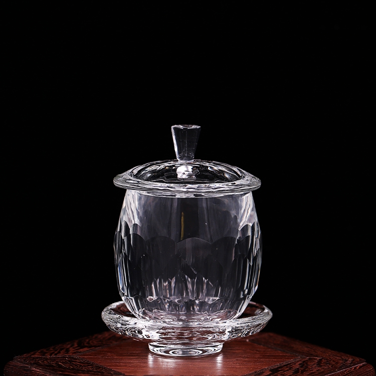 包邮佛堂供杯供佛水晶莲花水杯莲花水晶供杯水晶 大悲水杯 供水杯