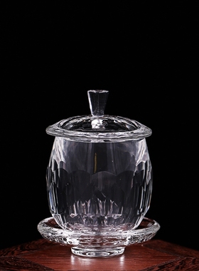 佛堂供杯供佛水晶莲花水杯