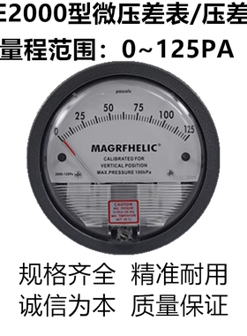 TE2000型 0－125PA差压表 微差压表 差压计 微压差表