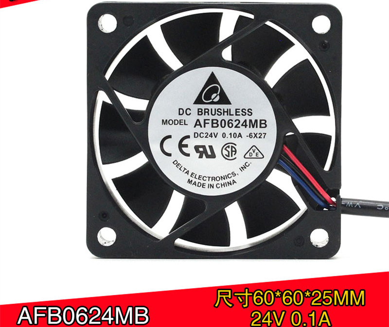 台达AFB0624MB 6015 24V 0.10A 6CM/厘米 安川伺服驱动器风扇