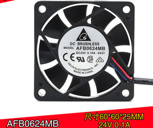 台达AFB0624MB 6015 24V 0.10A 6CM/厘米 安川伺服驱动器风扇