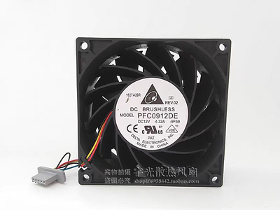 台达PFC0912DE 9038 12V 4.32A 9厘米高转速大风量暴力服务器风扇