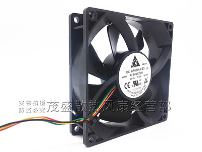 台达DELTA AFB0912DH 12V 2.5A 9025 9厘米双滚珠四线PWM暴力风扇