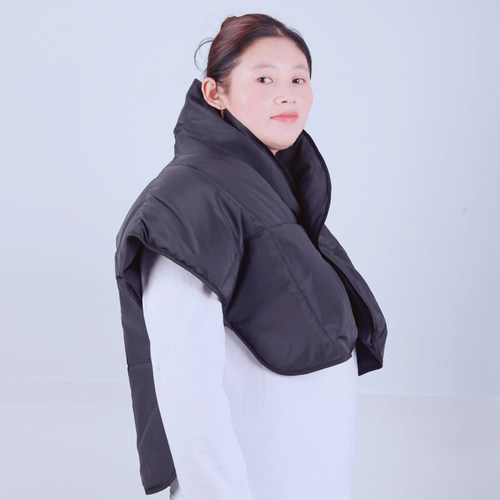 羽绒护肩坎肩加厚保暖睡觉月子中老年护肩膀颈椎背心男女防寒产妇