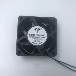 60x60x25mm 100V 6cm 双滚珠机箱散热风扇 240V 亿达YD6025HBL