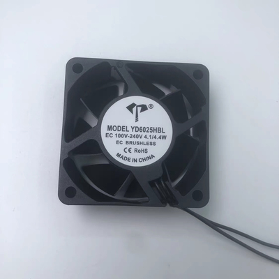 亿达YD6025HBL EC 100V-240V 6cm 60x60x25mm 双滚珠机箱散热风扇