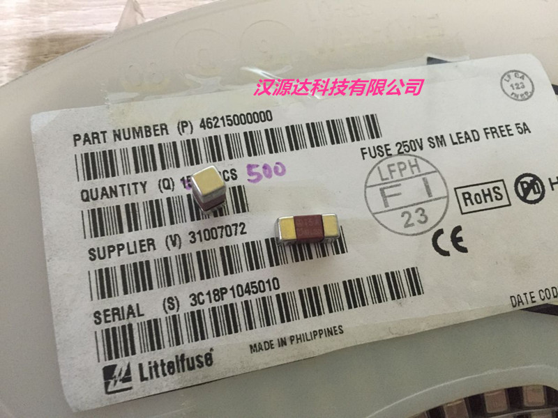 46215000000 T5A 462 L 250V 5A 350VAC/DC LITTELFUSE延时保险丝