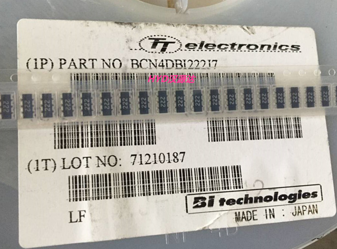 BCN4DBI222J7 BI进口厂贴片排阻 1206X4 2.2K 5% 8P4R 丝印222