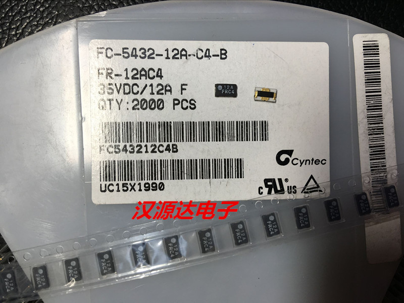 FC-5432-12A-C4-B 12A 35V 5.4X3.2MM CYNTEC贴片电池保护保险管 电子元器件市场 熔丝/保险丝座/断路器/保险管 原图主图