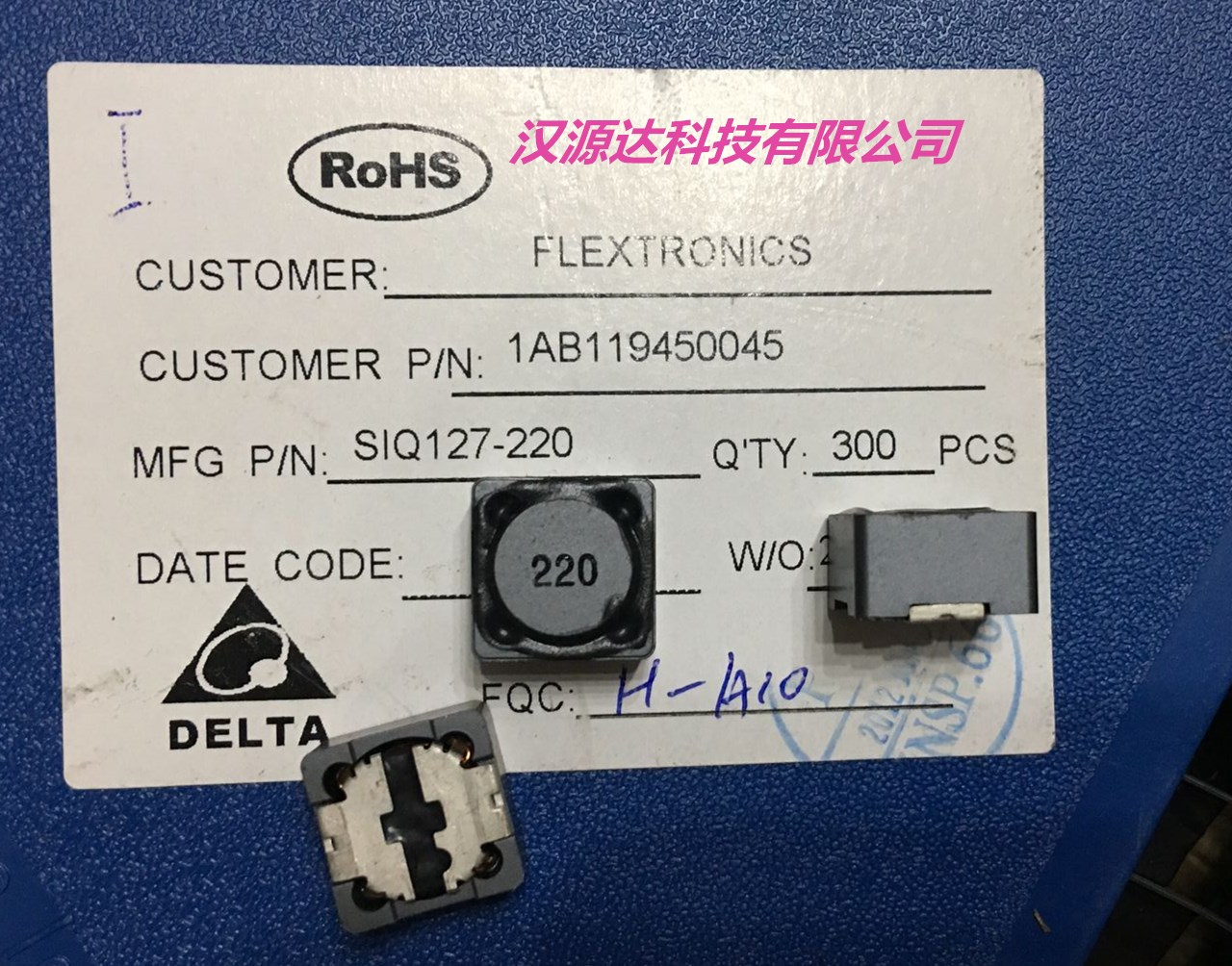 SIQ127-220 DELTA贴片功率电感 127-22UH 3.6A 44MR 12X12X8MM