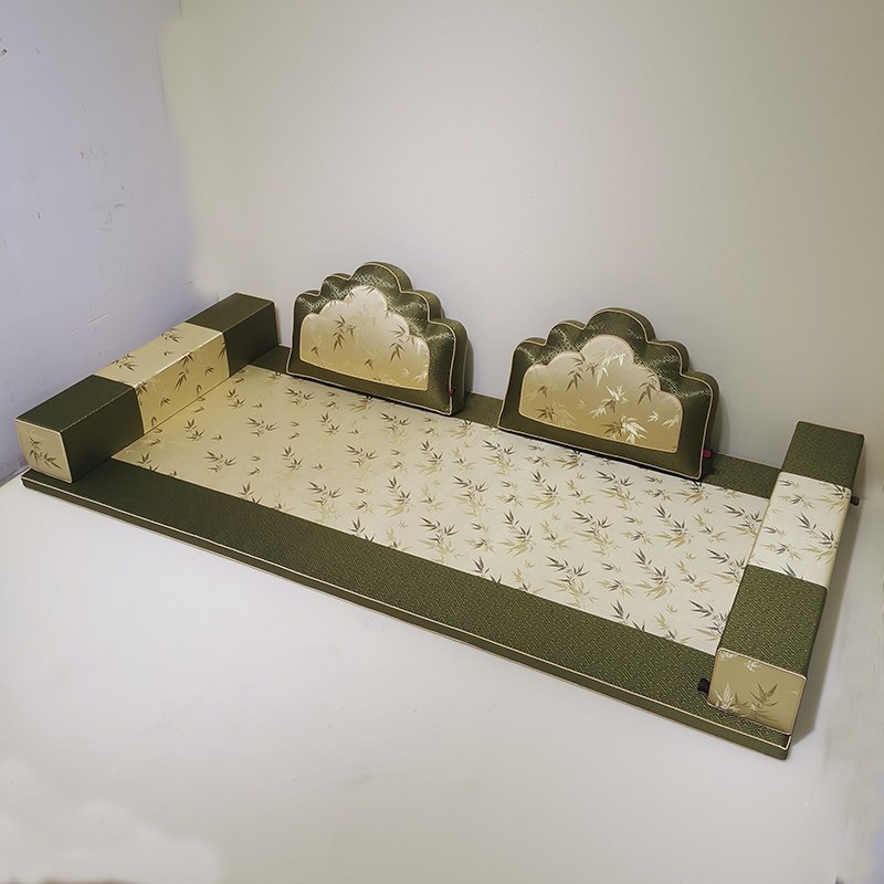 定制新中式罗汉床垫五件套定做红木沙发榻榻米明清宫廷古典精品垫