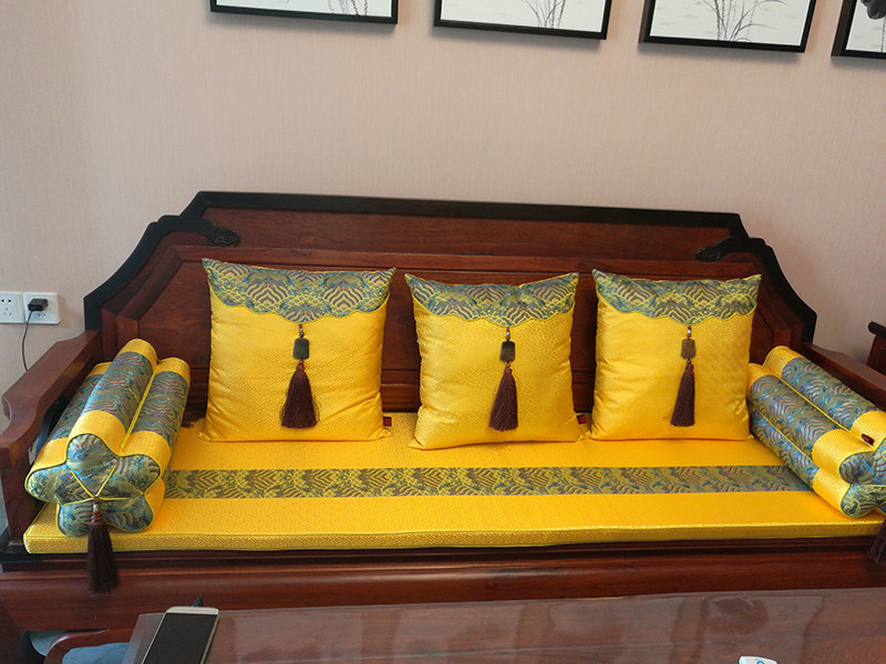 锦绣天宫中式红木沙发坐垫高端定制宫廷罗汉床飘窗贵妃榻榻米古典