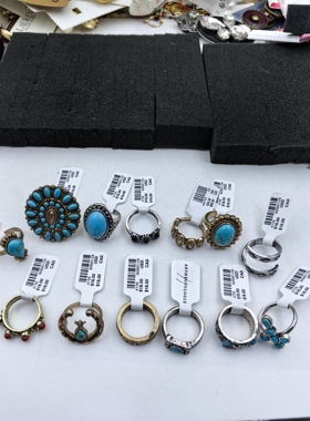 青岛外贸饰品复古石头戒指指环