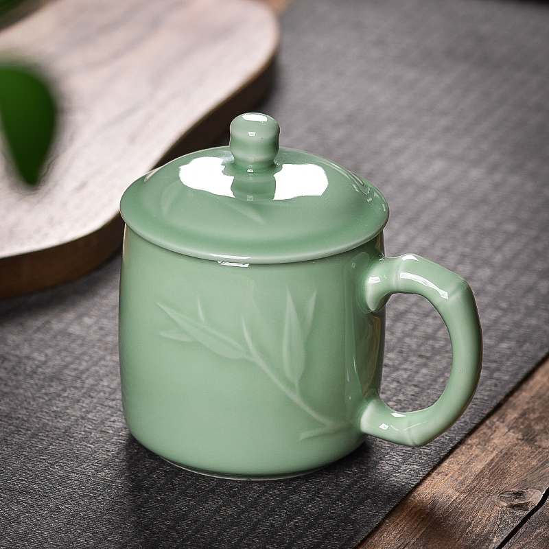 且瓷且礼青瓷新中式茶杯支持定制