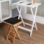 实木简易折叠桌小户型便携餐桌家用长方形学习写字书桌阳台收纳