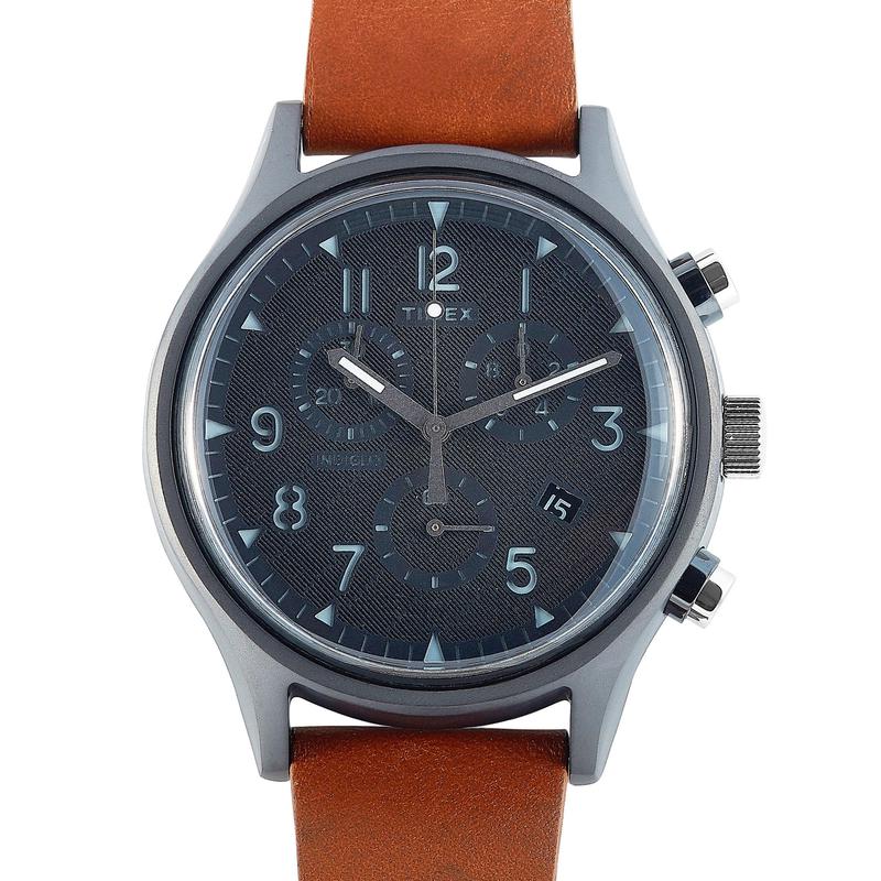 代购Timex天美时男士腕表计时夜光日期秒针金属皮带防水钢壳