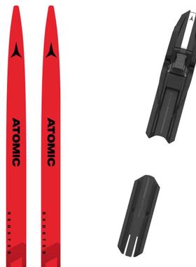 代购ATOMIC女士越野滑雪板快速滑行抓地轻量化碳纤维红色