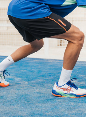 代购ASICS Gel-Challenger 15 LE Padel亚瑟士蓝黑渐变专业网球鞋