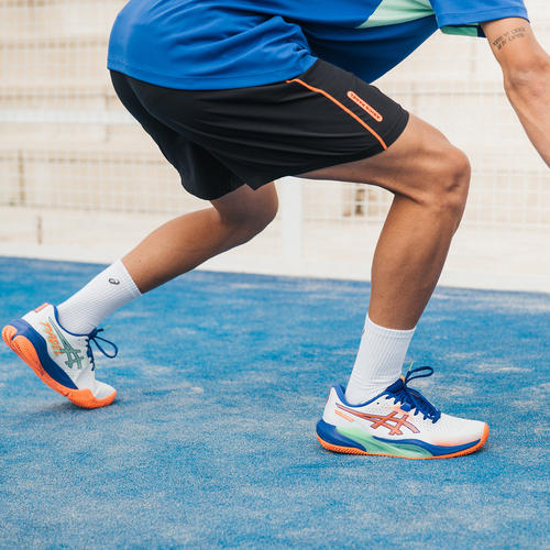 代购ASICS Gel-Challenger 15 LE Padel亚瑟士蓝黑渐变专业网球鞋