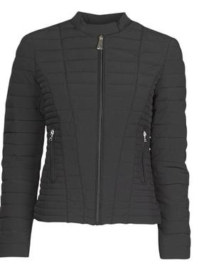 代购GUESS女士羽绒服保暖防风轻便黑色立领绗缝修身冬季通勤外套