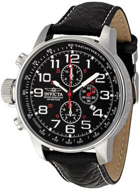 代购Invicta Lefty Terra Military Chronograph Black男士手表