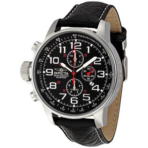 代购Invicta Lefty Terra Military Chronograph Black男士手表