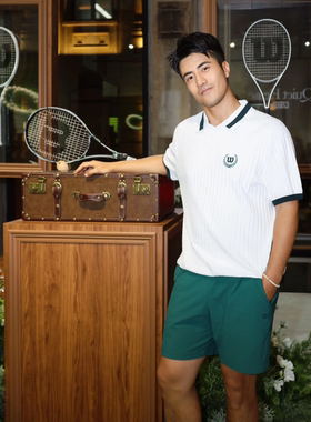 代购Kith for Wilson 男士V领Polo衫联名款快干舒适网球服针织百